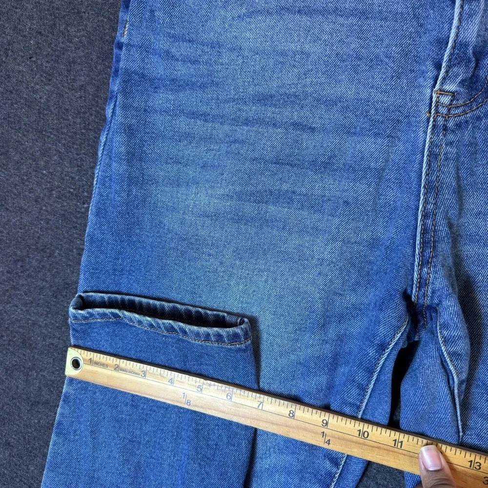 Nobo Women’s 15 Jeans Mom High-Rise Denim Taper Distress Ankle Light Wash Y2k 90